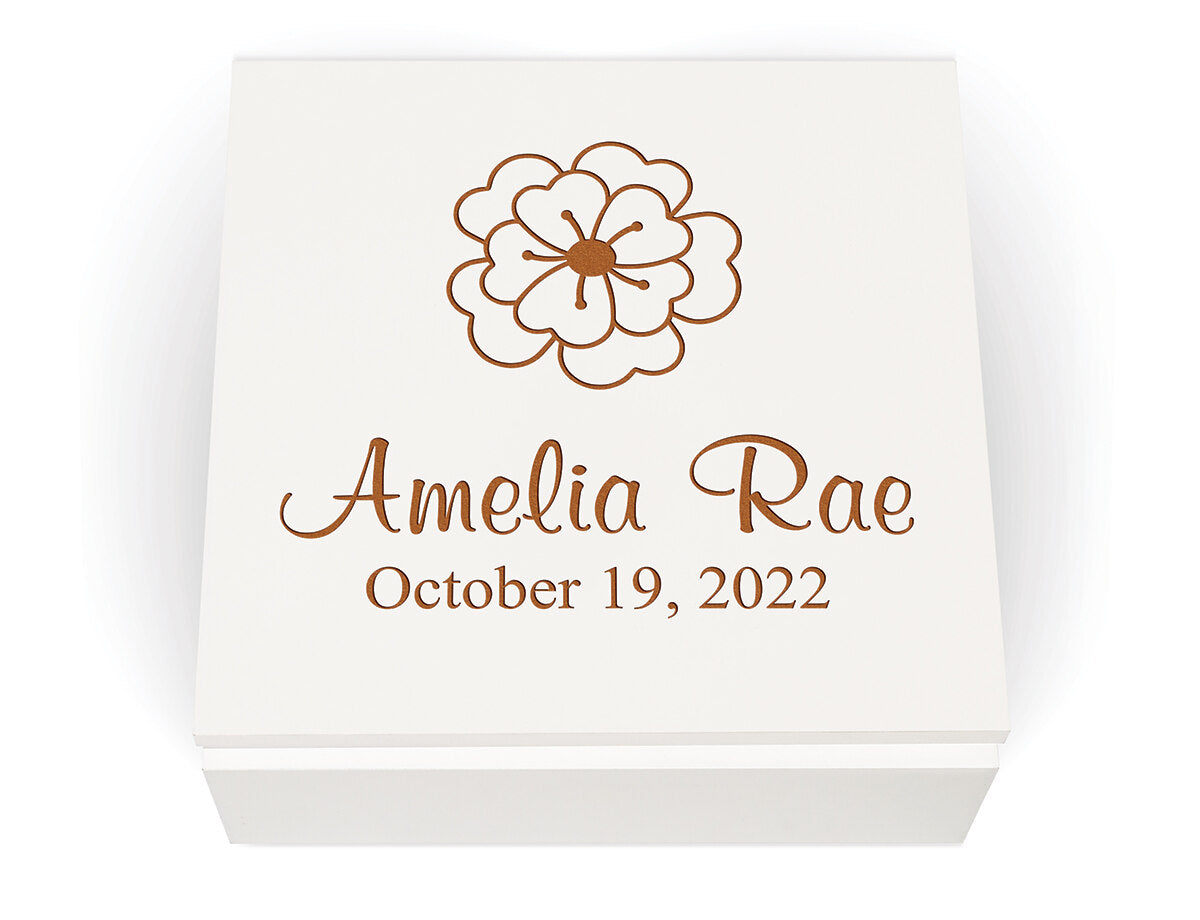 Personalized White Trinket Box