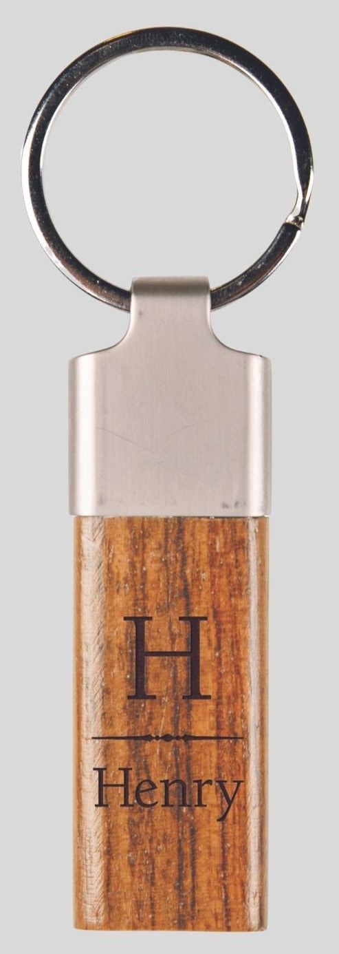 Personalized Wood Key Chain