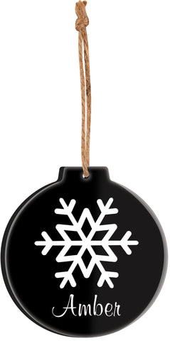 Personalized Black Acrylic Ornament