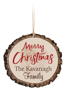 Personalized Merry Christmas Ornament