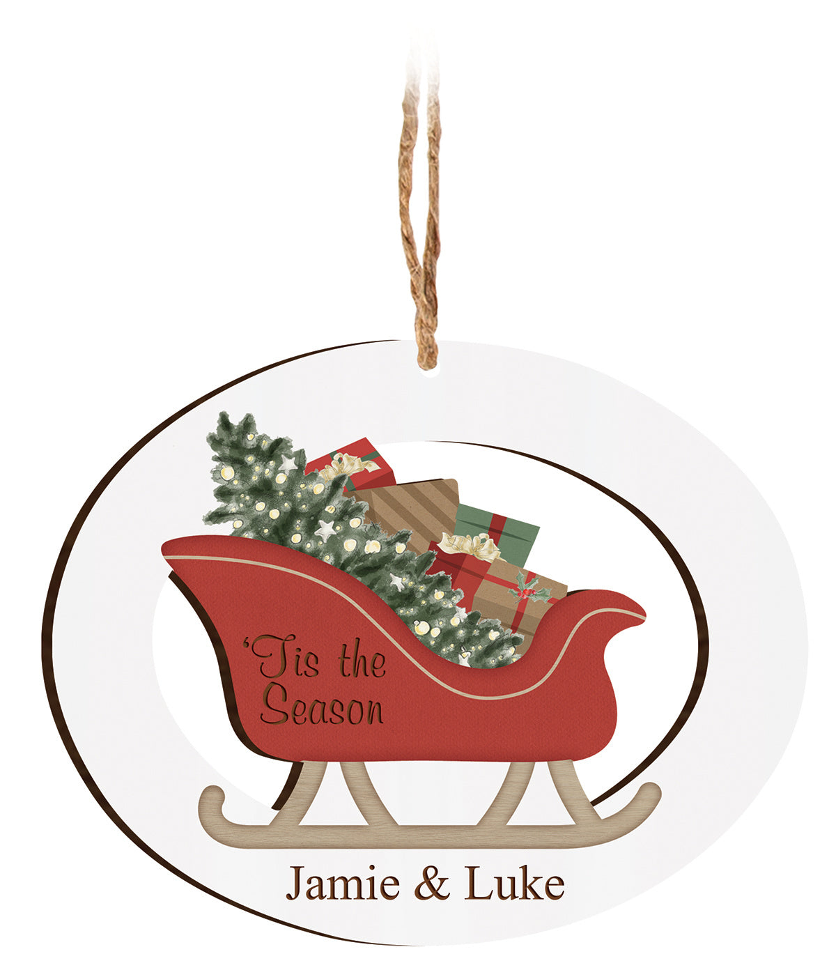 Personalized Sleigh Ornament