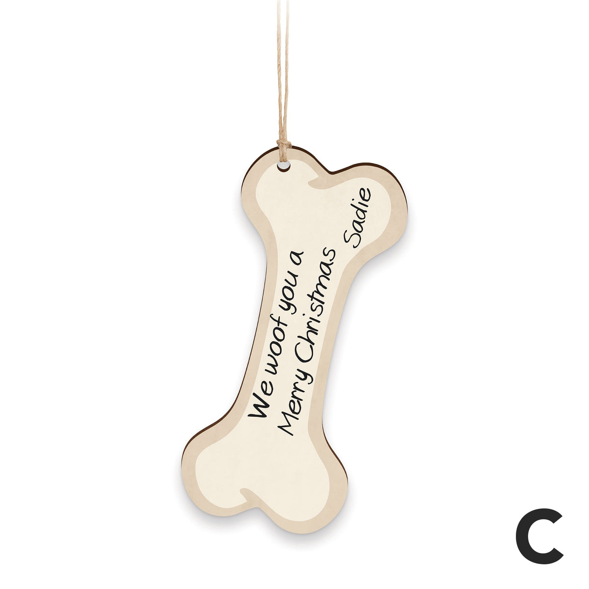 Personalized Dog Bone Ornament