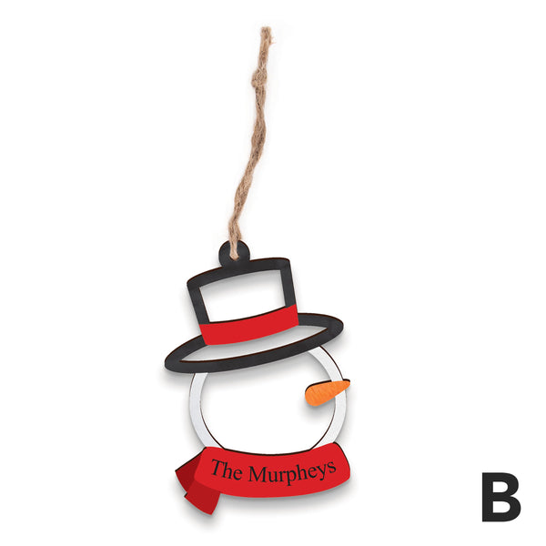 Personalized Snowman Ornament