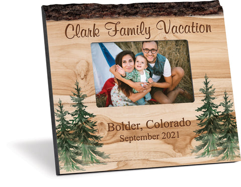 Personalized Faux Sliced Log Phoyo Frame (4x6 Photo)