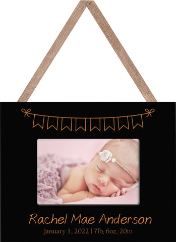 Personalized Black Photo Frame (4x6 Photo)