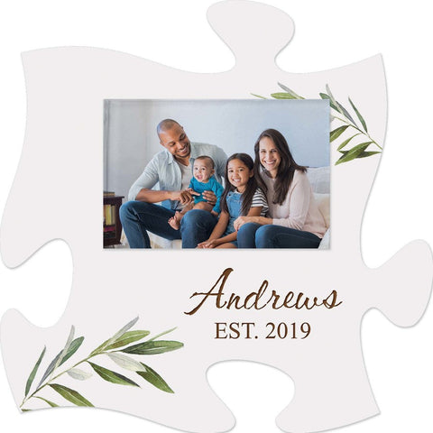 Personalized Botanical Mini Puzzle Piece Photo Frame (2x3 Photo)