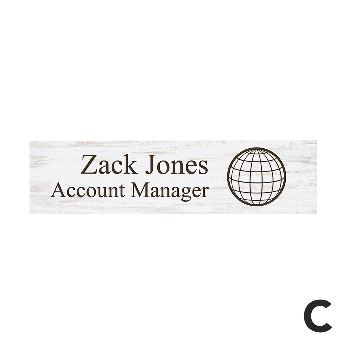 Personalized White Faux Wood Little Sign