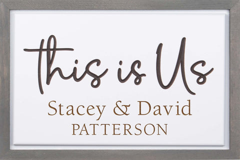 Personalized This Is Us Framed Sign