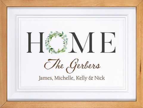 Personalized Home Framed Sign