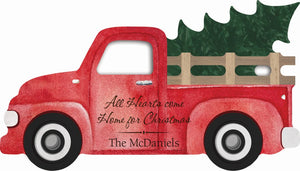 Personalized Truck with Tree Sign