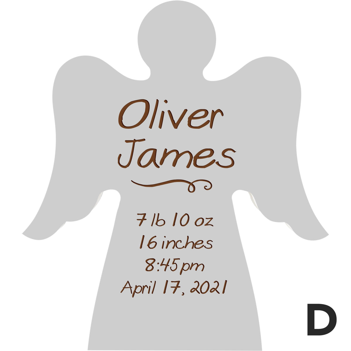 Personalized Ivory Angel Sign
