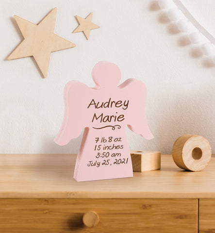 Personalized Pink Angel Sign