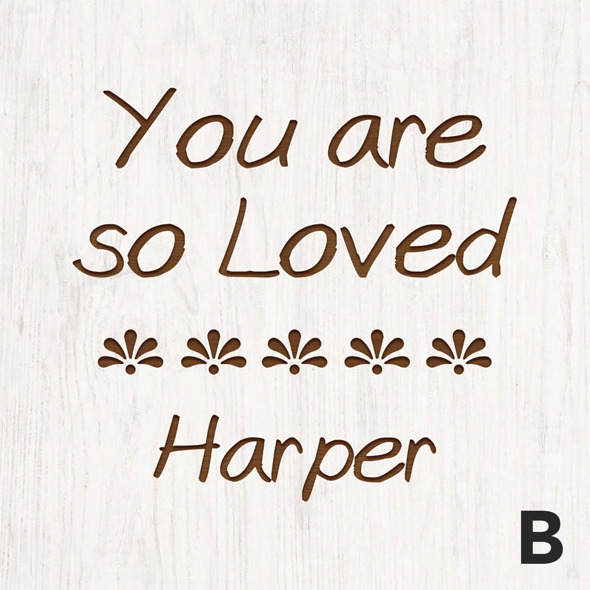 Personalized White Faux Wood Small Sign