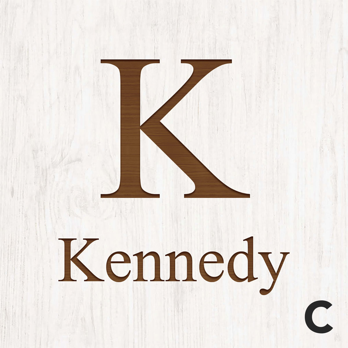 Personalized White Faux Wood Small Sign