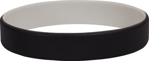 Personalized Black & White Silicone Wristband