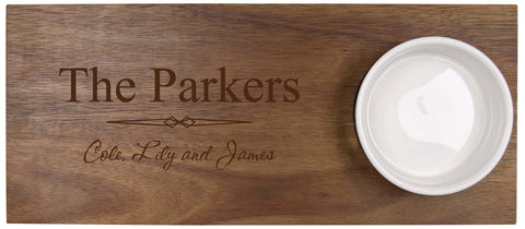 Personalized Serving Board and Bowl Set