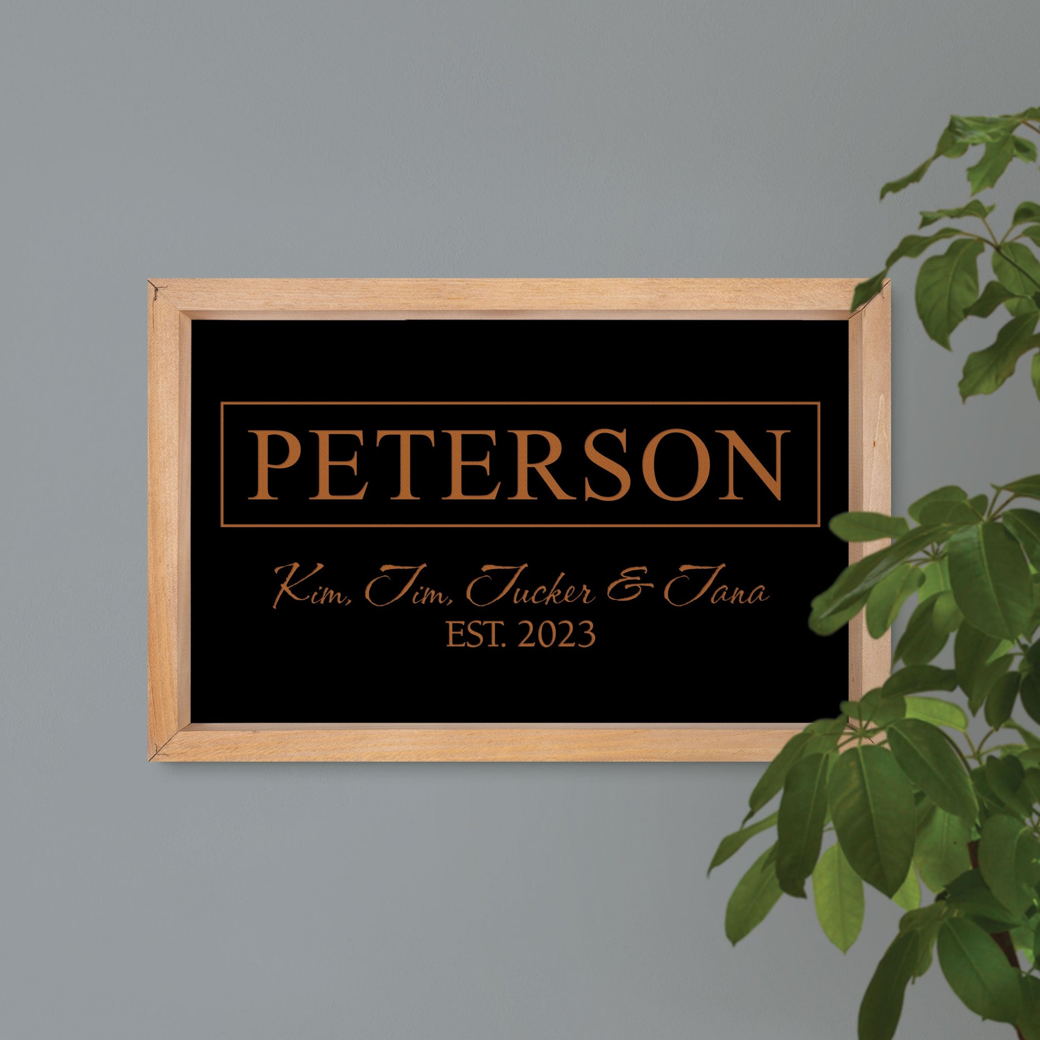 Personalized Black Framed Sign