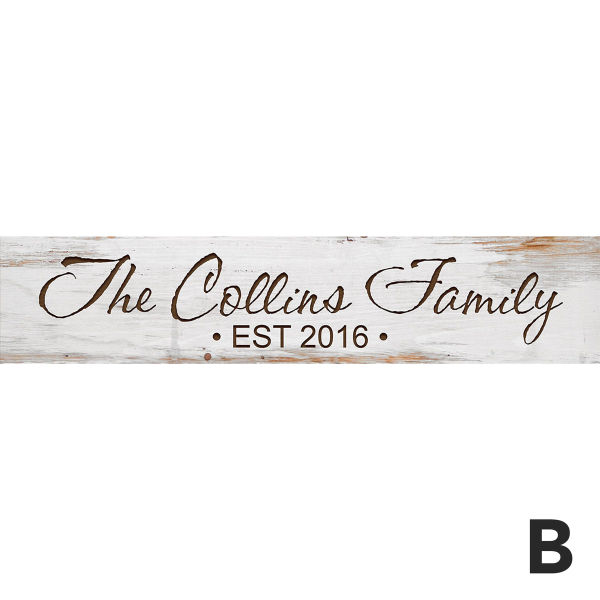 Personalized White Faux Wood Stick