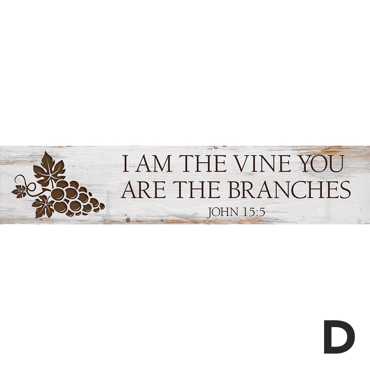 Personalized White Faux Wood Stick