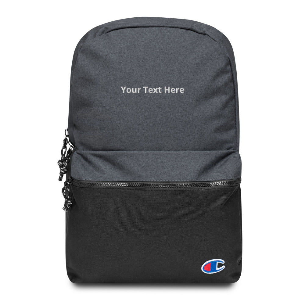 Embroidered Champion Backpack One Hour Customer T-shirt